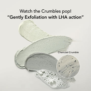 Whipped Semo Charcoal Clay Face Wash charcoal exfoliation action demonstrates deeper cleansing