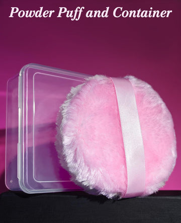 Estuche transparente mantiene limpio el puf entre usos.
