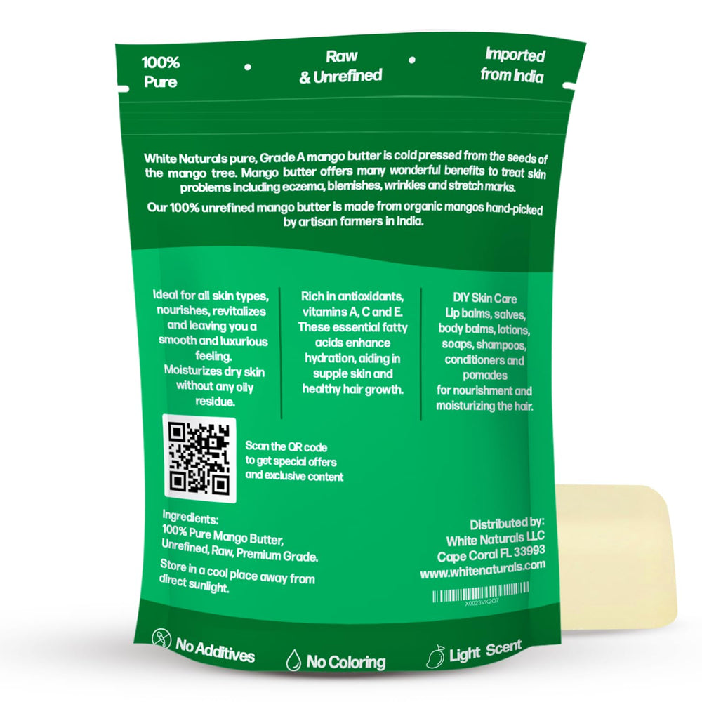 White Naturals Mango Butter aplicación suave en piel para nutrirla y calmarla