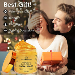 White Naturals 24K oro mascarilla: hidratación profunda para confort cremoso y elasticidad.