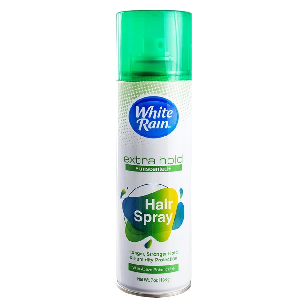 White Rain bote hairspray fijación extra sin fragancia para uso diario.