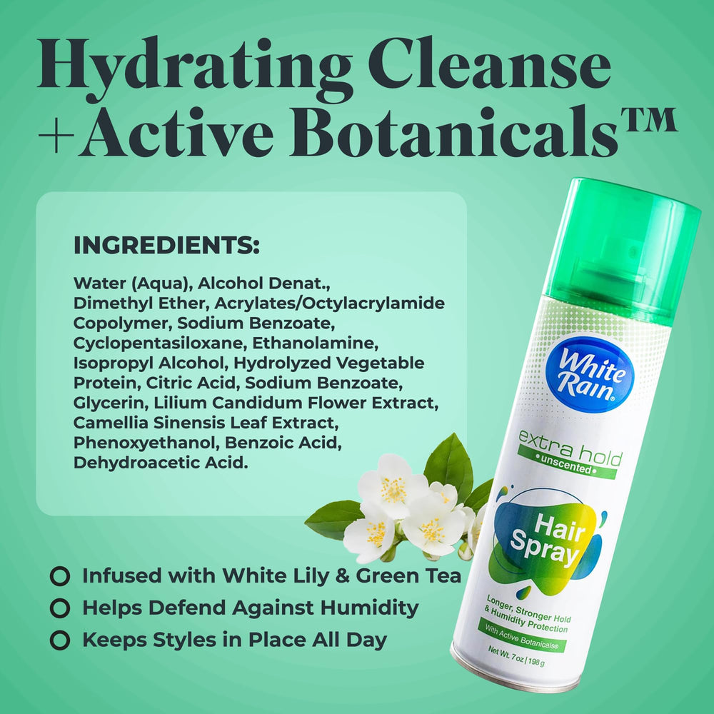 White Rain cabello protegido contra la humedad gracias a extractos botánicos.