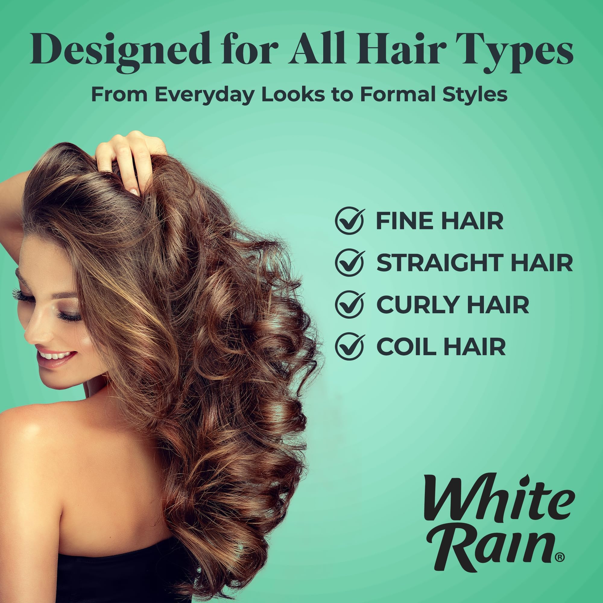 White Rain fijación sin fragancia, sin residuos y apta para todo tipo de pelo.