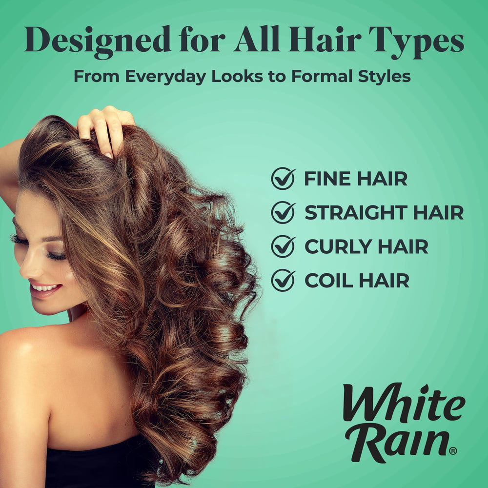 White Rain fijación sin fragancia, sin residuos y apta para todo tipo de pelo.