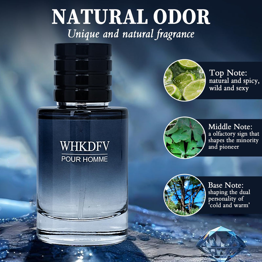 WHKDFV colonia para hombre, aplicación en cuello y orejas para aroma duradero.