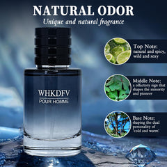 WHKDFV colonia para hombre, aplicación en cuello y orejas para aroma duradero.