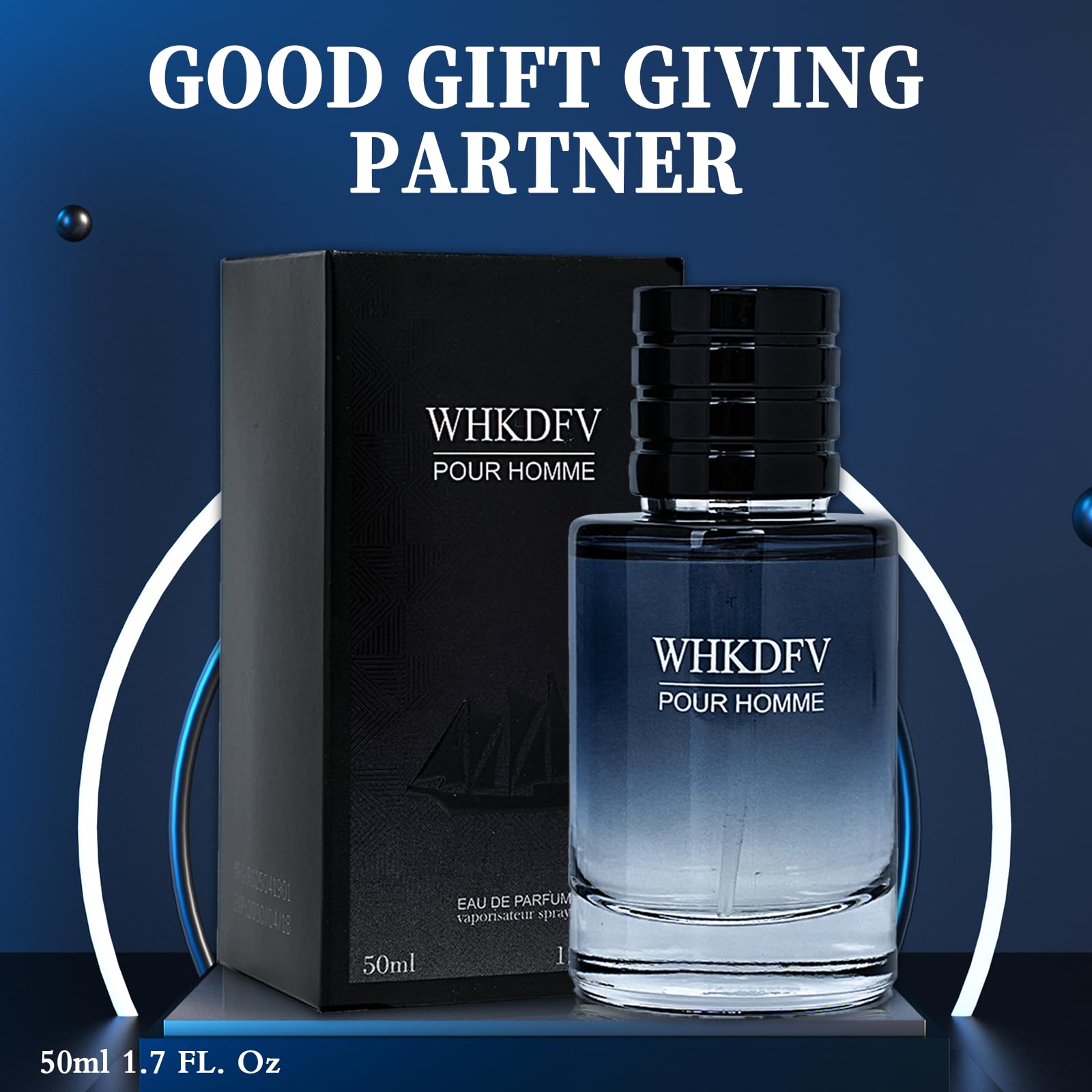 WHKDFV colonia para hombre, durabilidad prolongada para presencia segura.