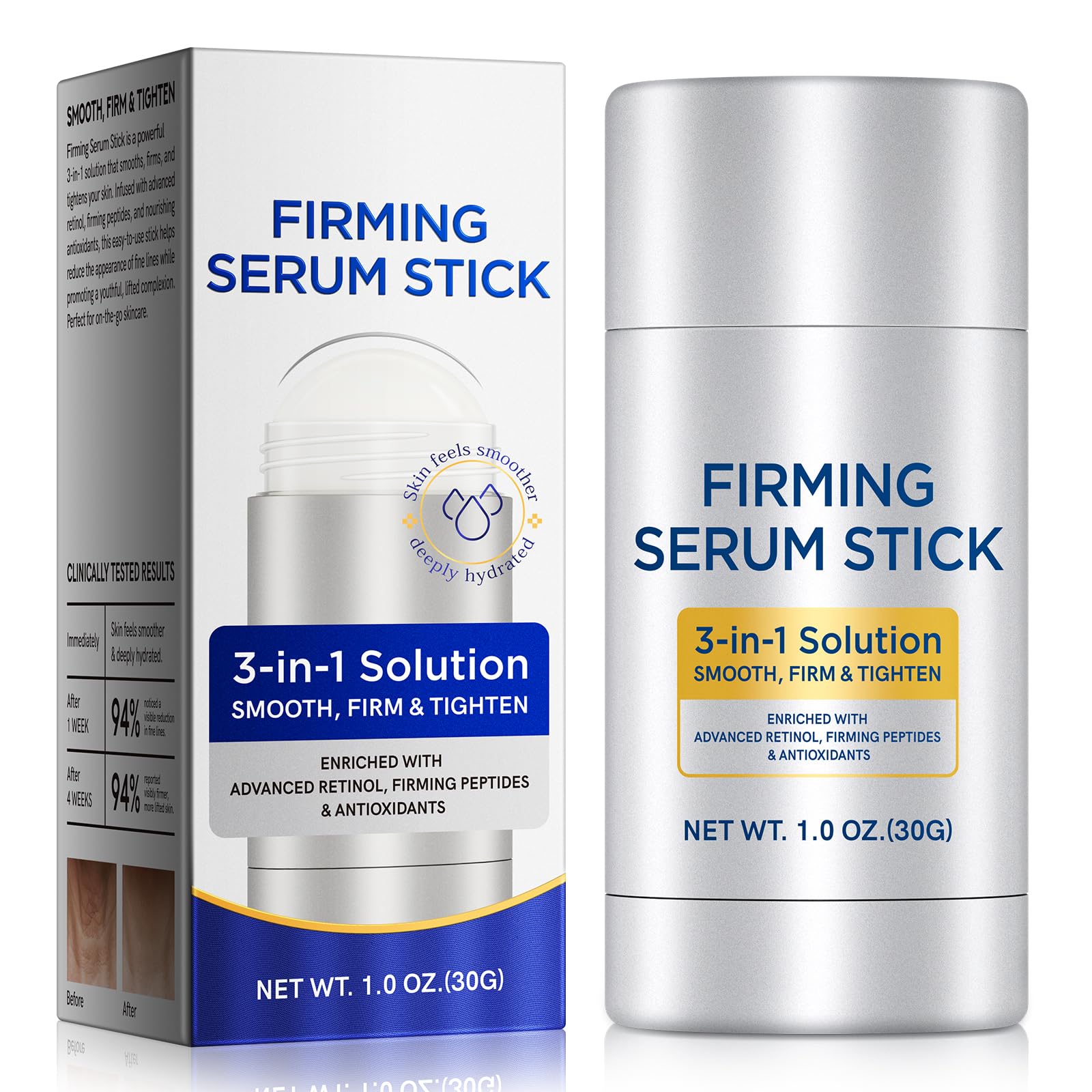 WHLH Retinol Serum Stick - Rostro: mejora firmeza y textura para una piel más lisa.