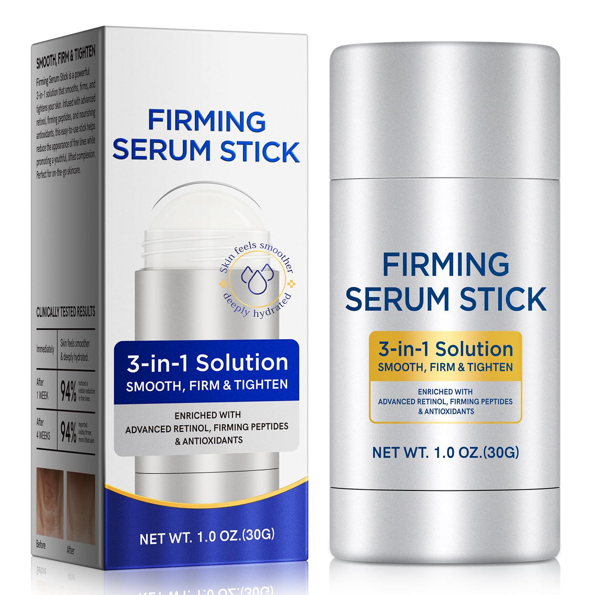 WHLH Retinol Serum Stick - Rostro: mejora firmeza y textura para una piel más lisa.