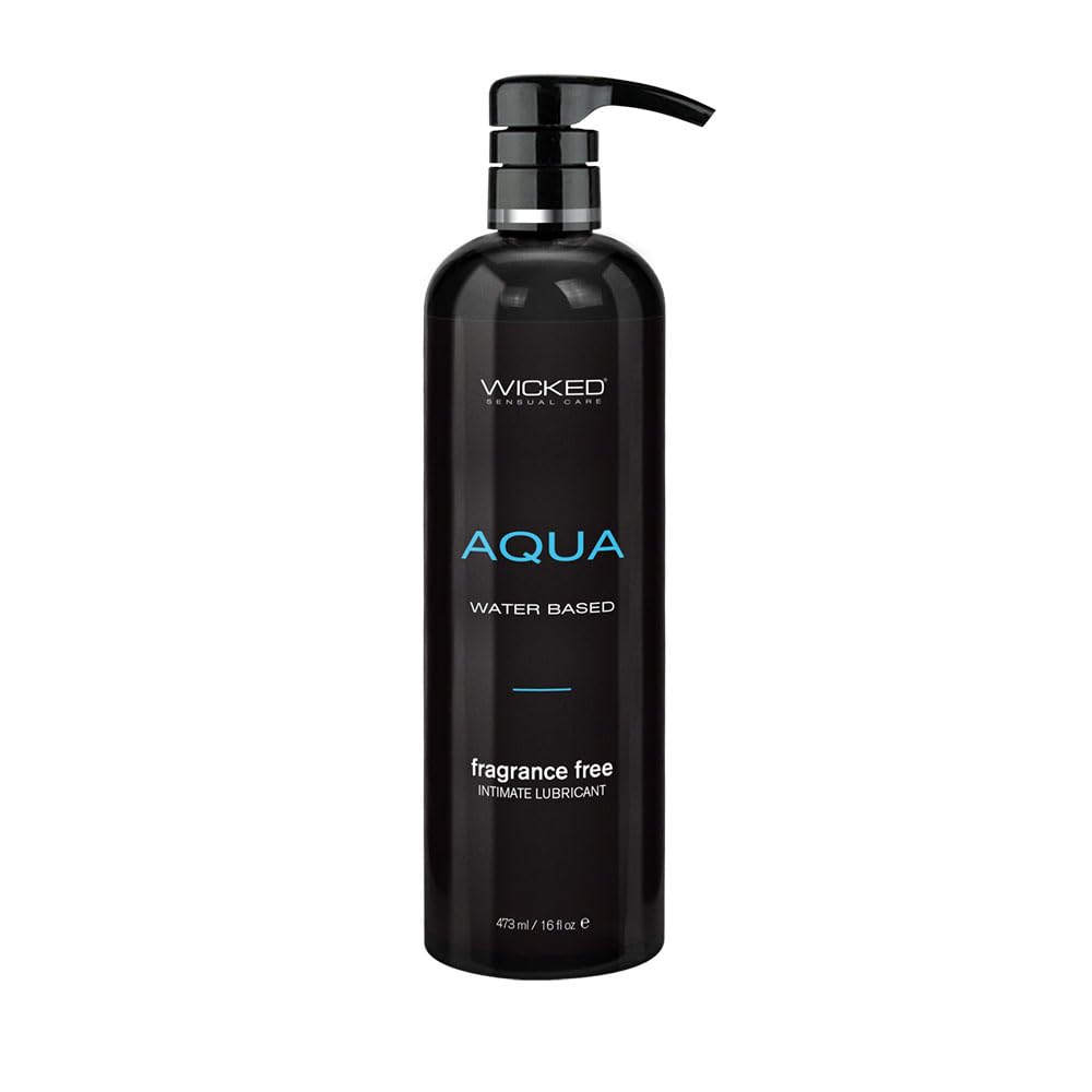 Wicked Aqua: botella de producto a base de agua, ideal para piel sensible.