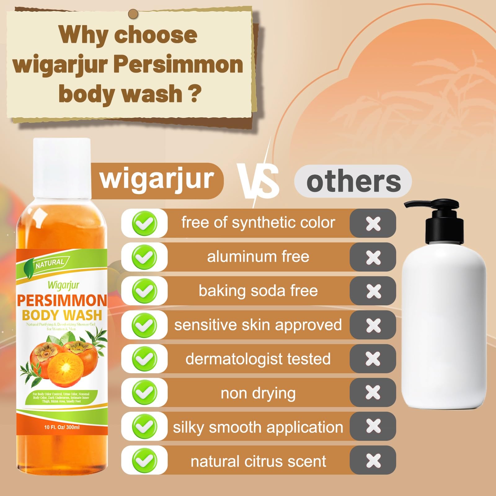 Wigarjur Persimmon: ingredientes naturales destacados para cuidado suave