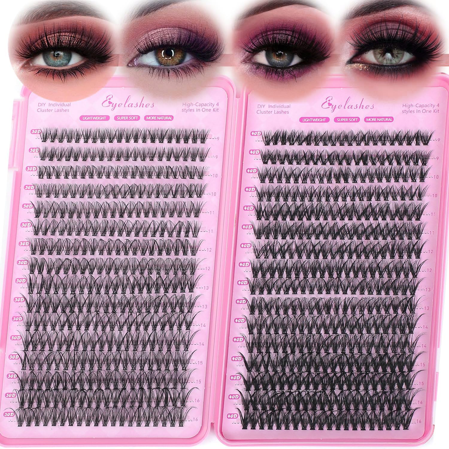 WIGICD conjutos-pestañas-agrupadas-640-piezas ofrecen un look voluminizado para uso diario.