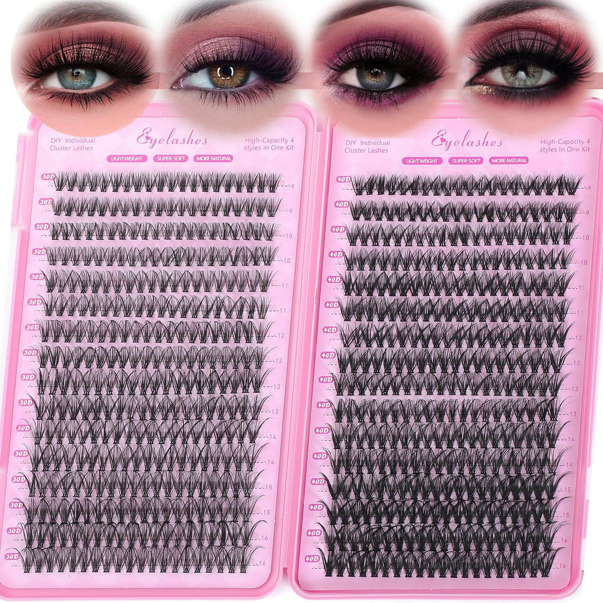 WIGICD conjutos-pestañas-agrupadas-640-piezas ofrecen un look voluminizado para uso diario.