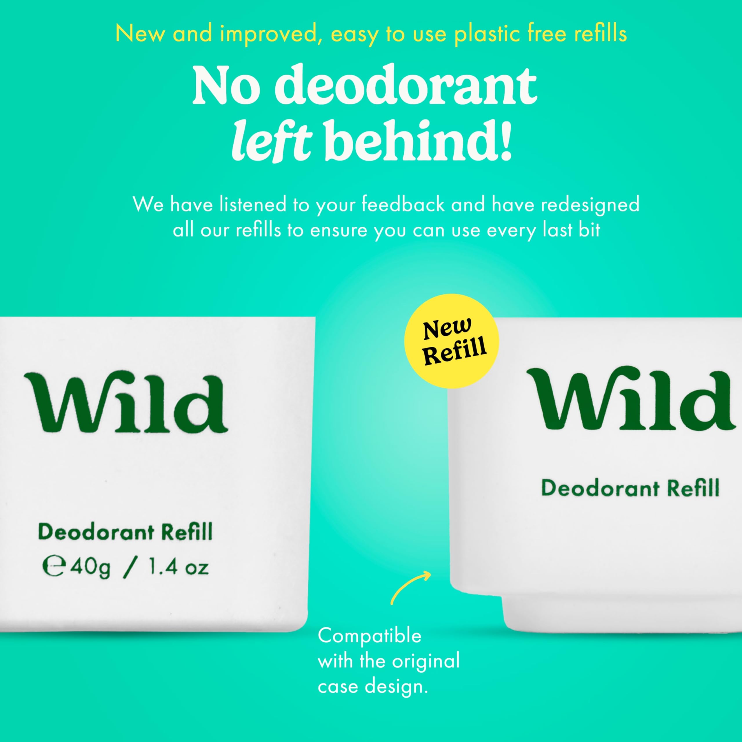 Déodorant violet Wild et applicateur: application précise et propre.