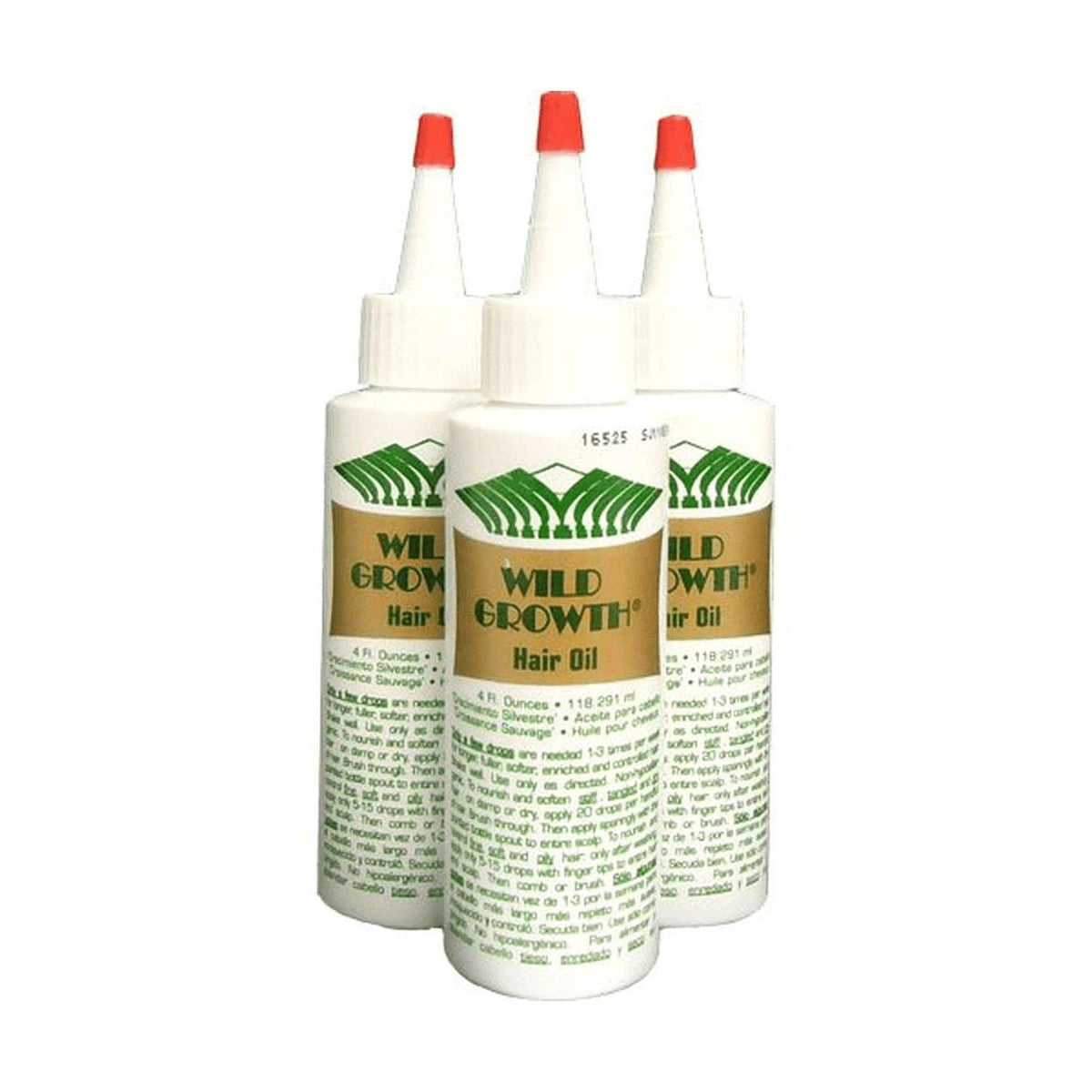 Wild Growth aceite para el cabello, botella 4oz, suaviza y facilita el peinado.
