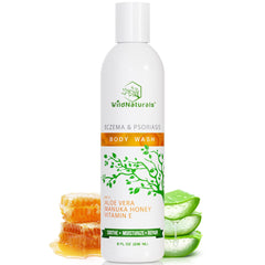 Wild Naturals gel ducha eccema, limpieza suave para piel irritada y seca.