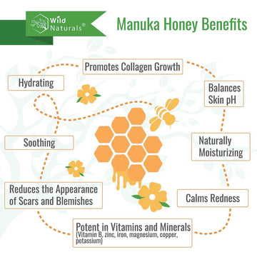 Wild Naturals Manuka Honey ingredientes naturales, fórmula limpia
