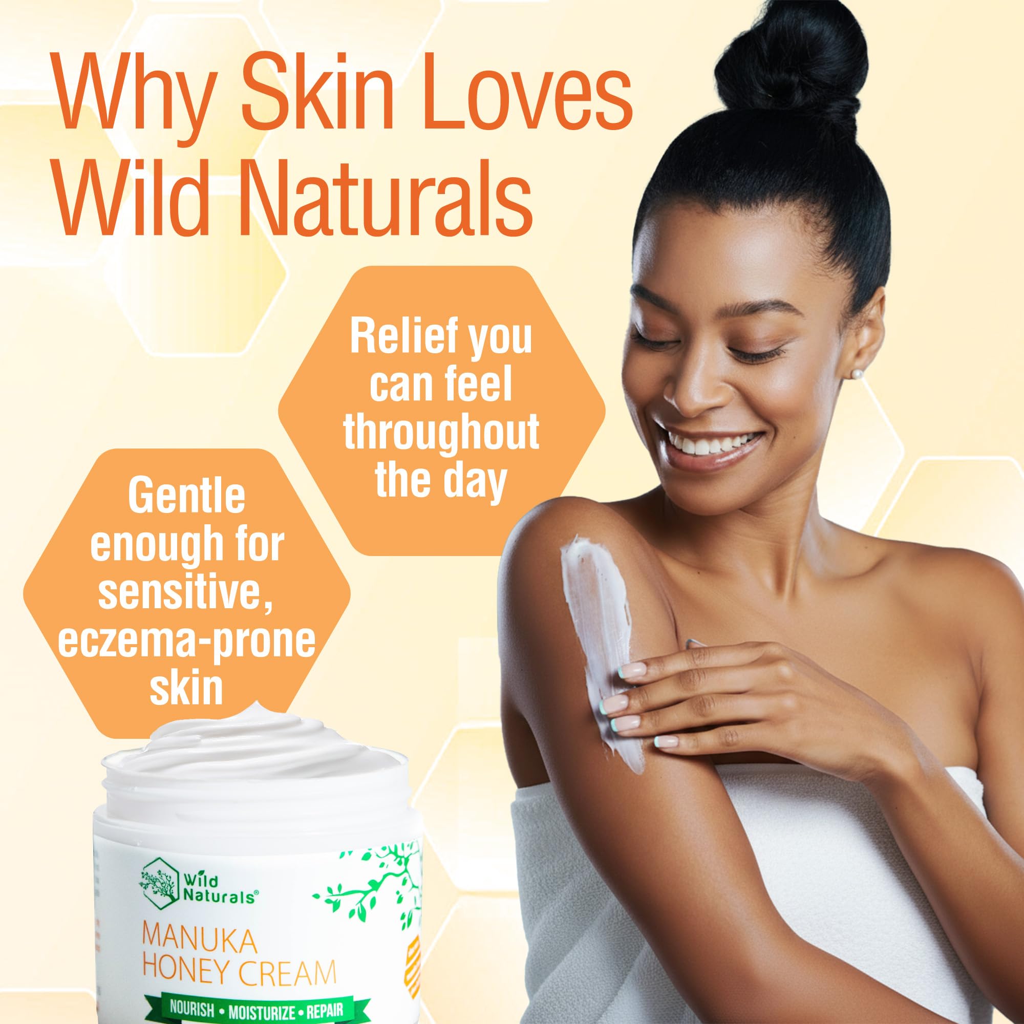 Cuidado suave de manos con crema Wild Naturals Manuka.