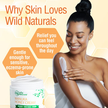 Cuidado suave de manos con crema Wild Naturals Manuka.