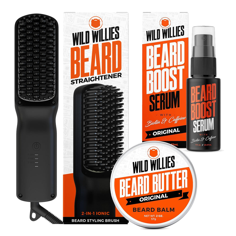 Wild Willies alisador de barba con calor para un peinado suave