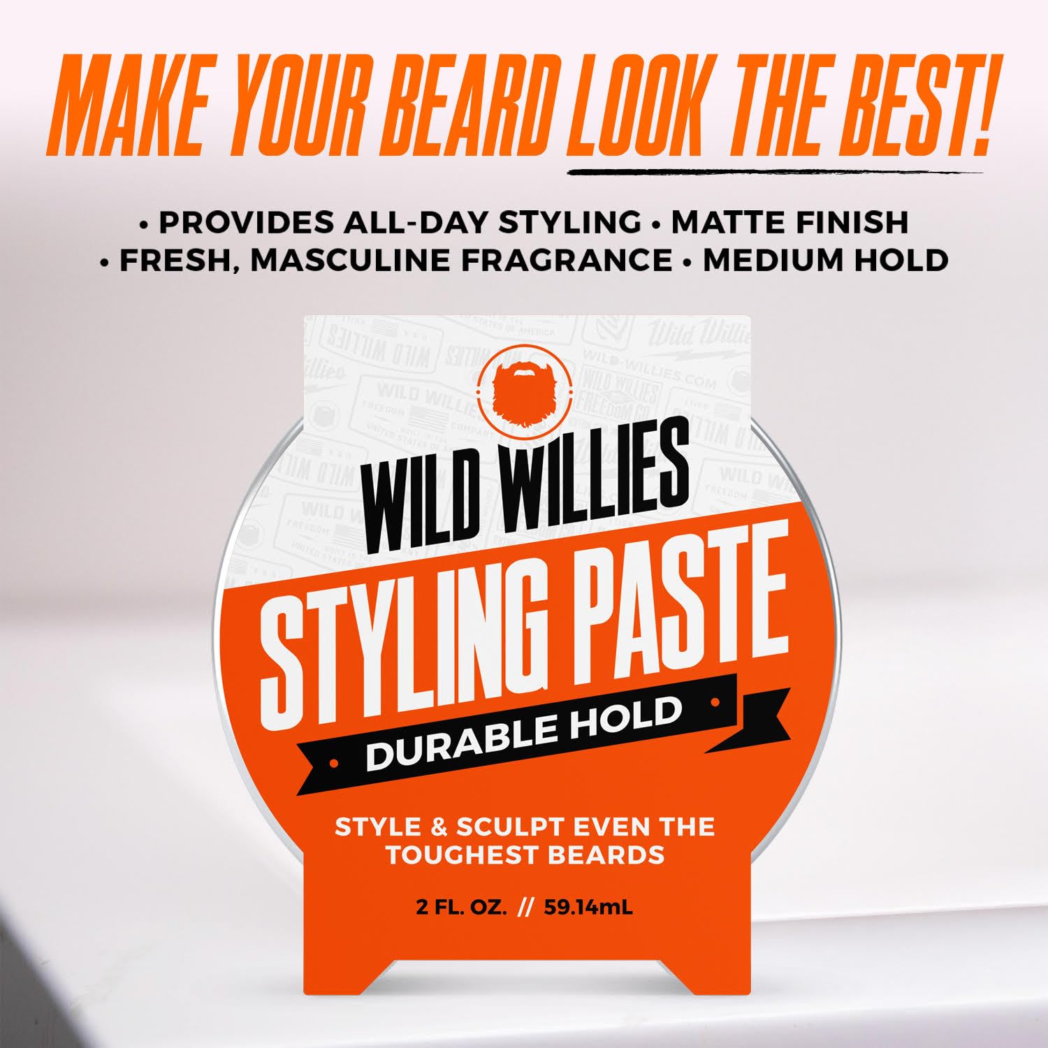 Wild Willies barba aplicación en la palma para definir forma