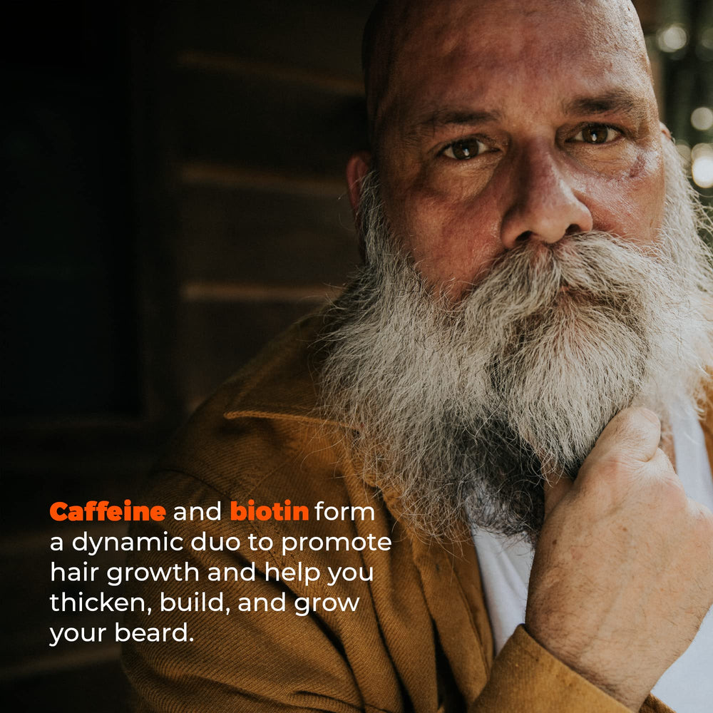 Close-up of beard showing dandruff relief after using Wild Willies
