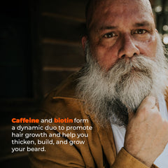 Close-up of beard showing dandruff relief after using Wild Willies