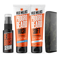 Wild Willies champú para barba con biotina y cafeína para fortalecer y nutrir la barba