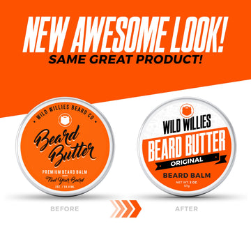 Wild Willies envases del kit de barba en detalle