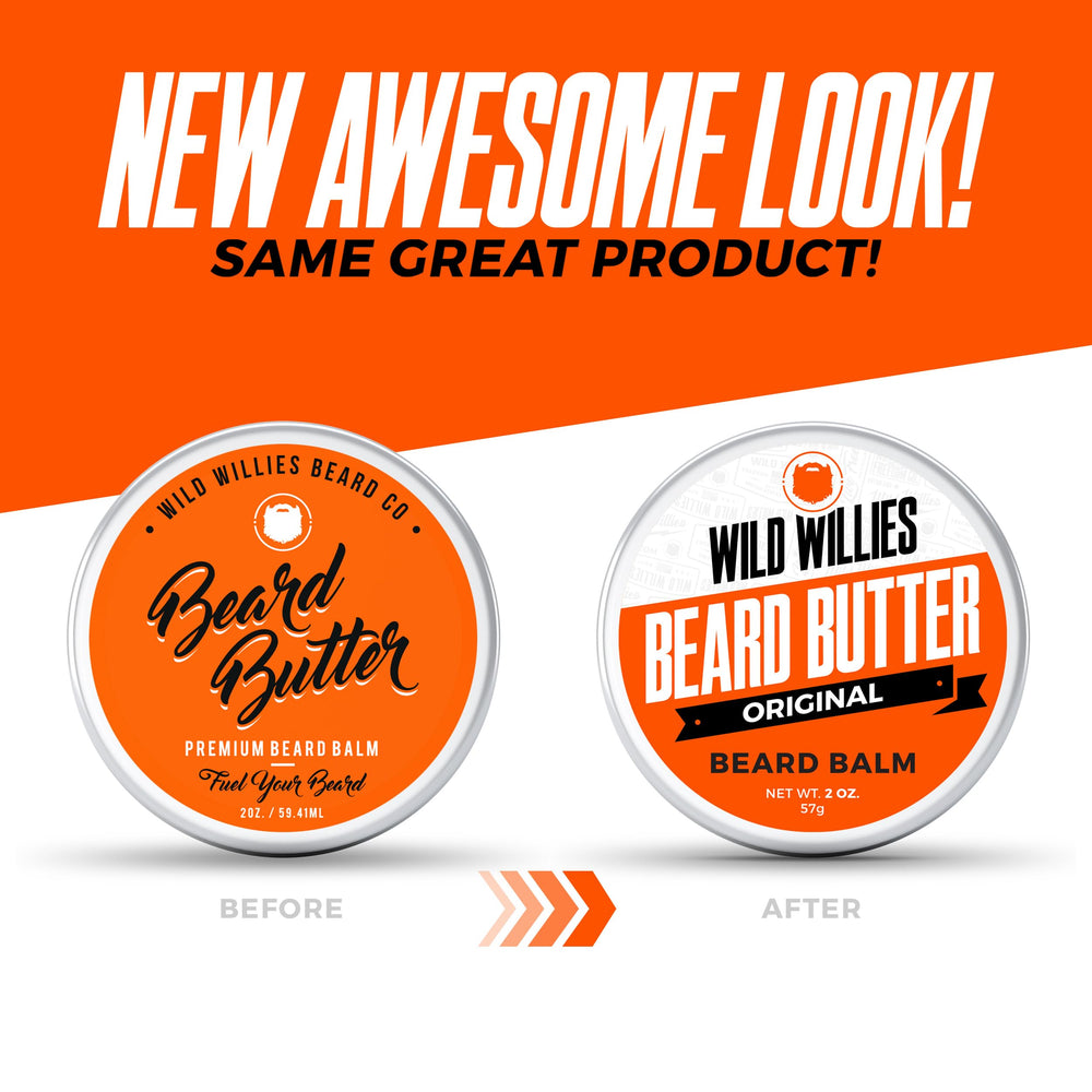 Wild Willies envases del kit de barba en detalle
