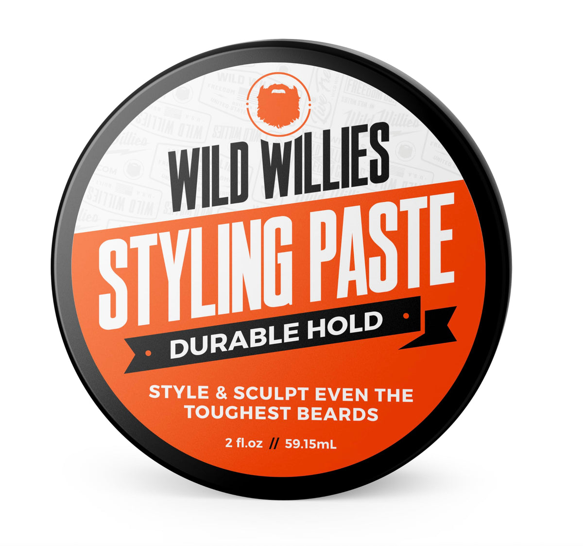 Wild Willies pasta estilizado barba envase compacto para fijación duradera