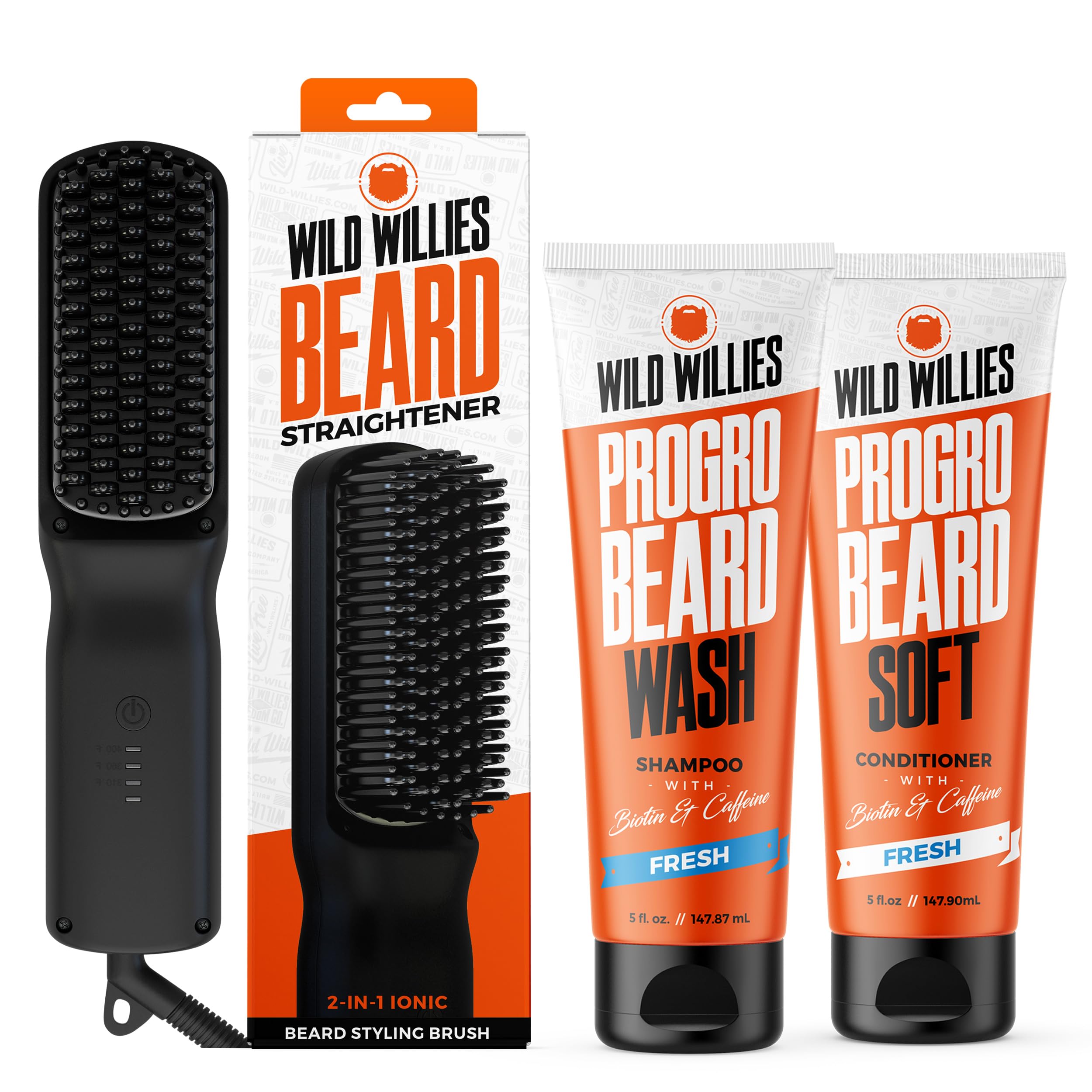 Wild Willies PROGRO Kit Barba Shampoo: limpieza profunda para barba suave.