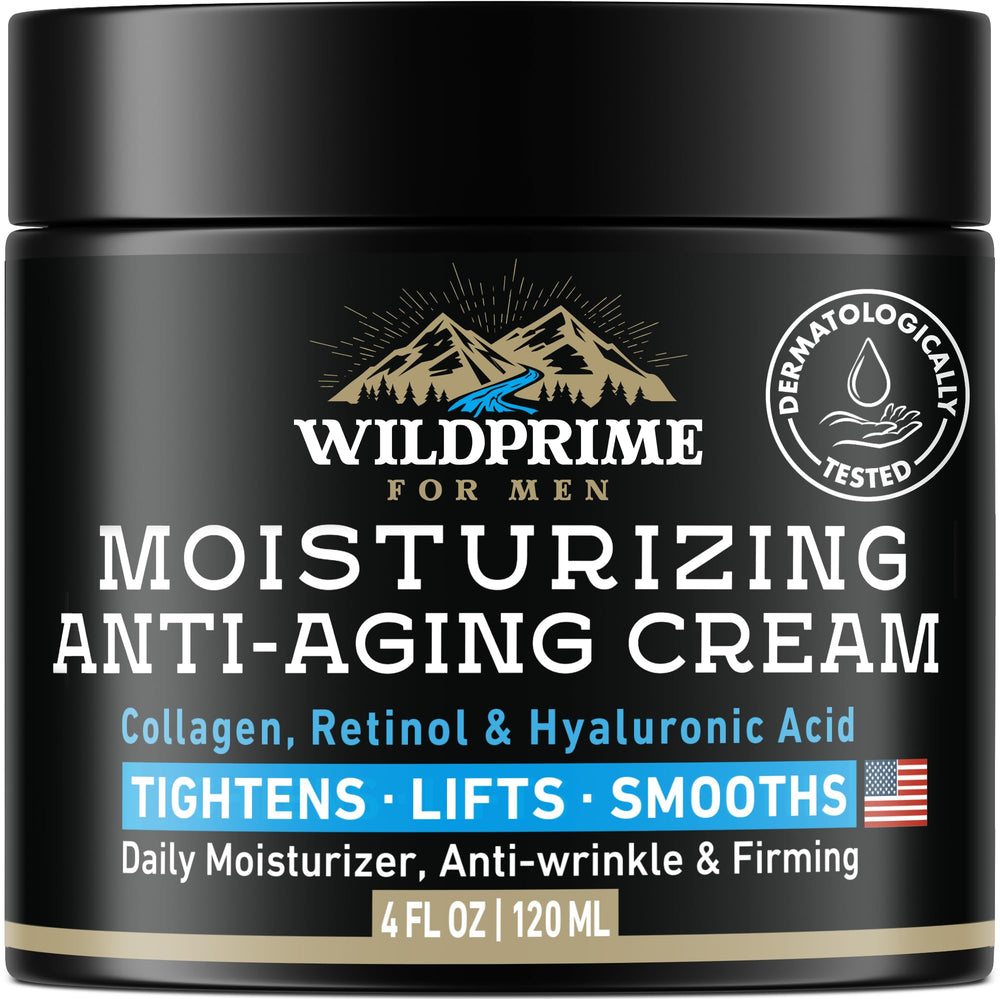 WildPRIME crema hidratante para hombre; uso diario para piel suave y nutrida.