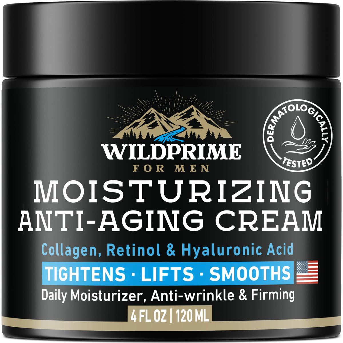 WildPRIME crema hidratante para hombre; uso diario para piel suave y nutrida.