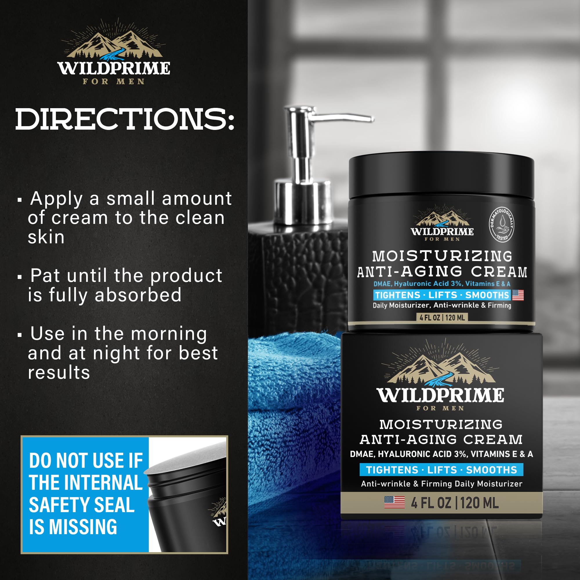 WildPRIME envase de 4 oz fabricado en Estados Unidos.