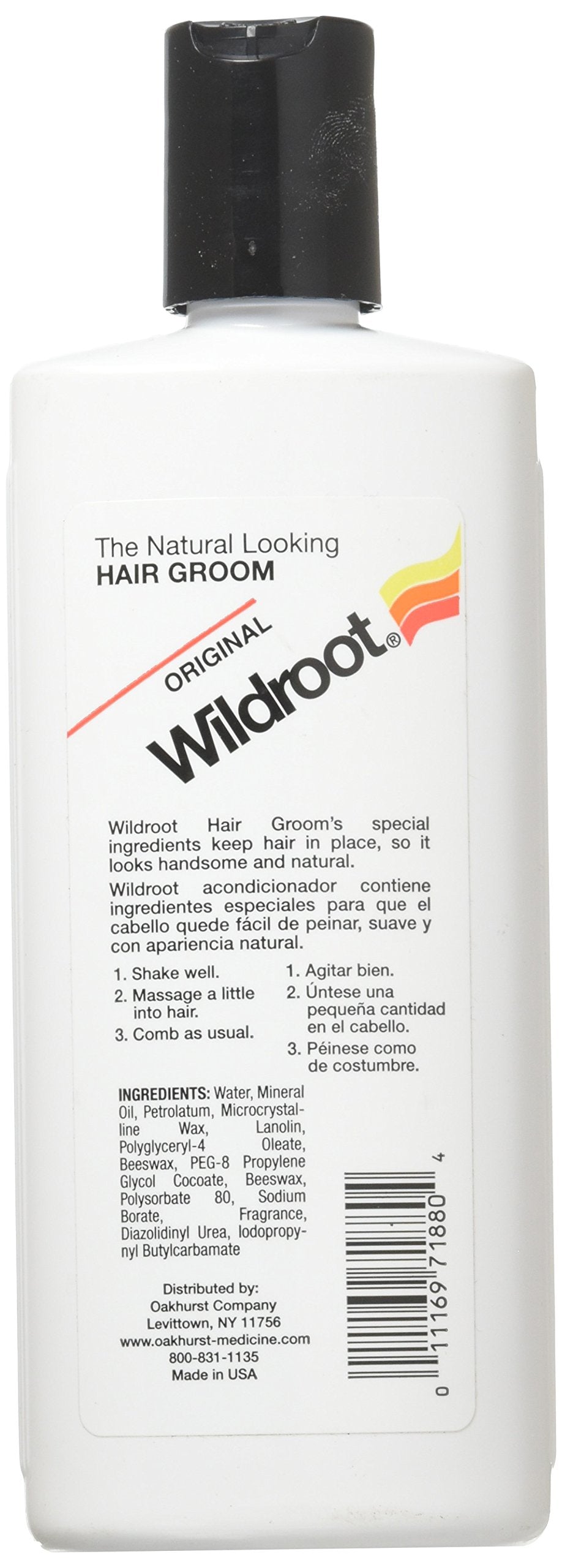 Wildroot Original Hair Groom aplicado con las manos para un peinado definido