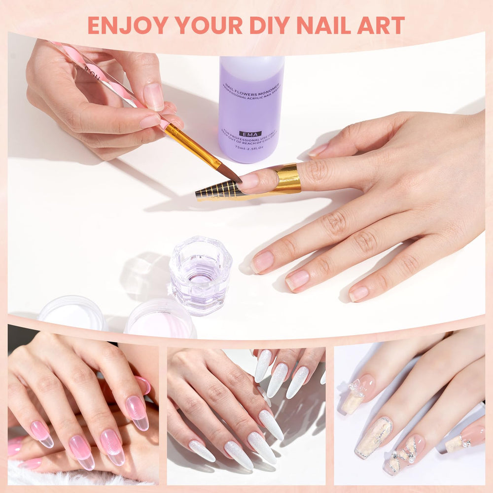 Wilfniee kit práctico completo para extensiones y tallado de uñas, ideal para principiantes.