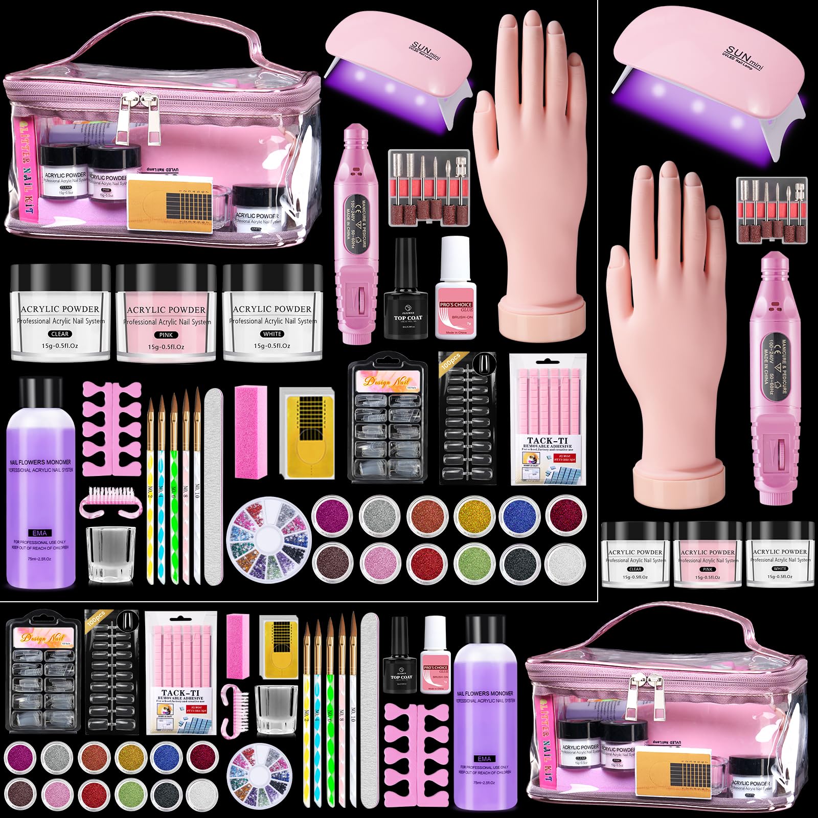 Kit Wilfniee para principiantes, conjunto completo para practicar uñas en casa.