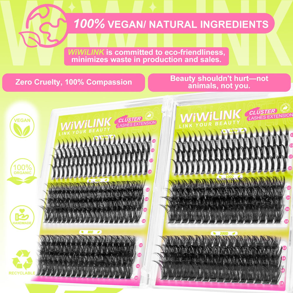 WiWiLINK clusters 80D para volumen medio con efecto suave y duradero.