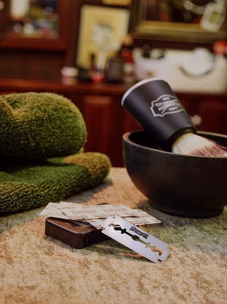 Wilkinson Sword, hojas brillantes de doble filo, rendimiento consistente.