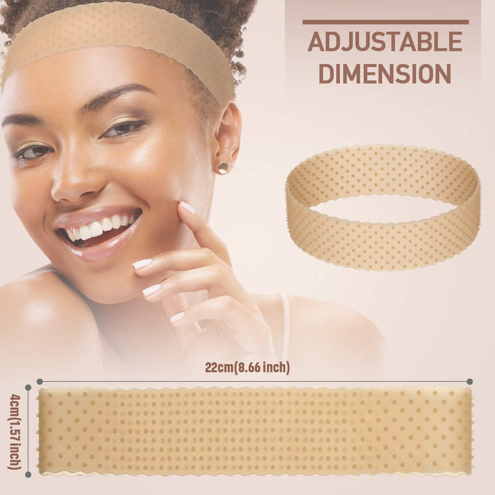 Willbond banda de agarre para peluca de silicona, ajuste flexible para circunferencias variadas.