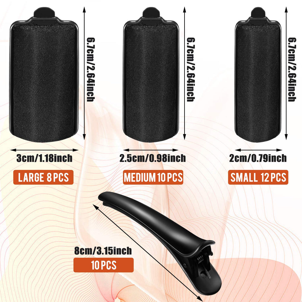 Clips con dientes de pato WILLBOND negros para sujetar el cabello.