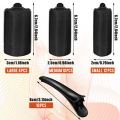 Clips con dientes de pato WILLBOND negros para sujetar el cabello.