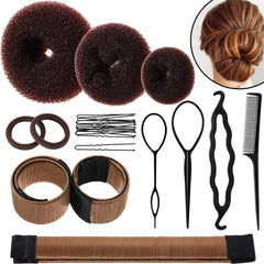 Willbond donas de pelo tamaño grande para moños voluminosos