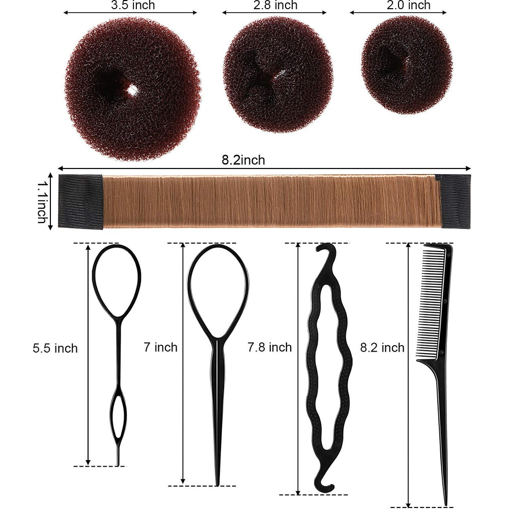 Willbond donas de pelo tamaño mediano para estilos elegantes