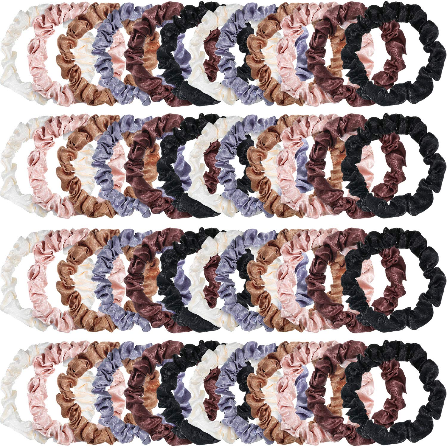 Willbond lazos de satén, 6 colores, para coleta diaria sin dejar marcas.