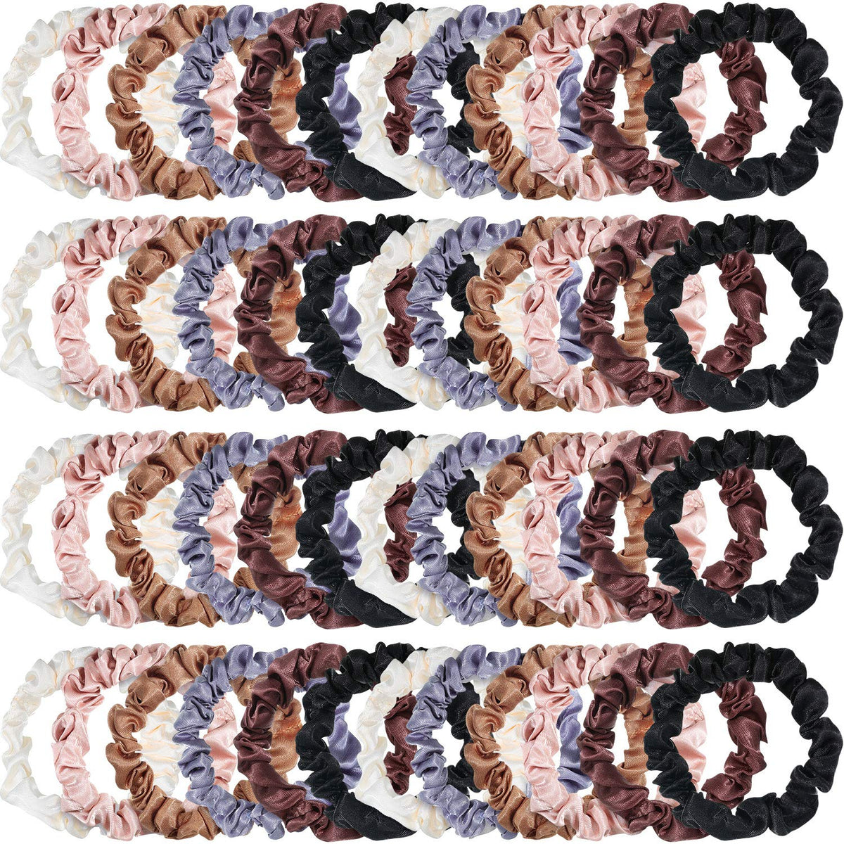 Willbond lazos de satén, 6 colores, para coleta diaria sin dejar marcas.