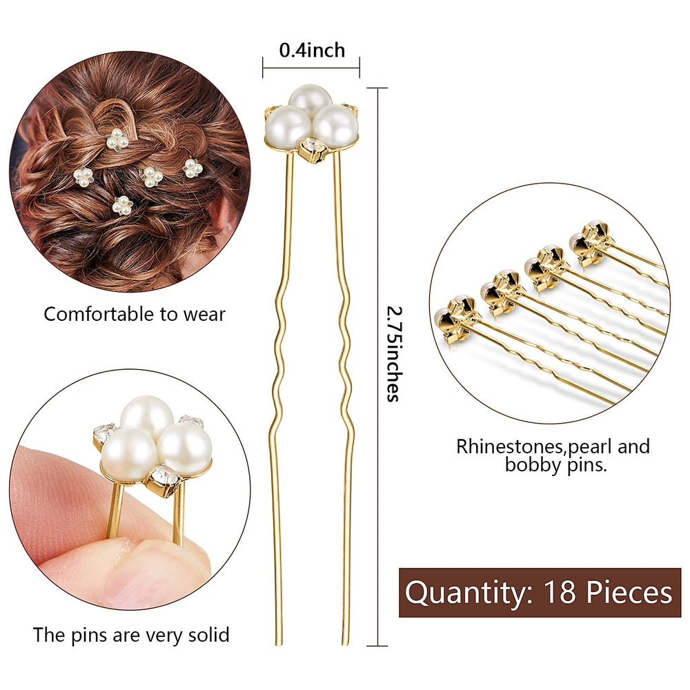 Willbond horquillas con perlas para peinados elegantes diarios.