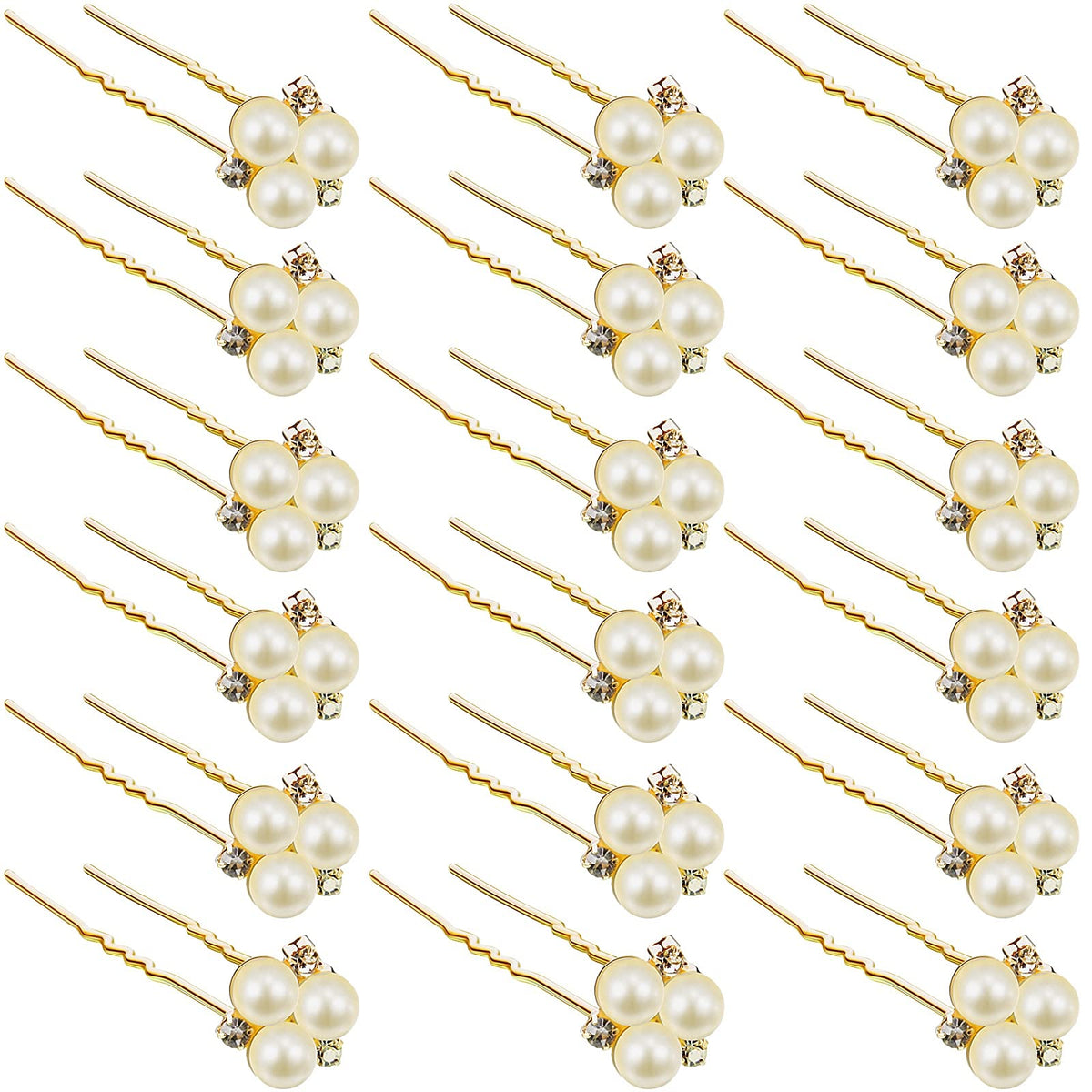 Willbond horquillas para pelo con perlas y cristales, brillo elegante para la boda.