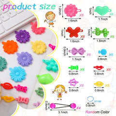 Pinzas WILLBOND para cabello con mariposas, colores vivos para estilos creativos.